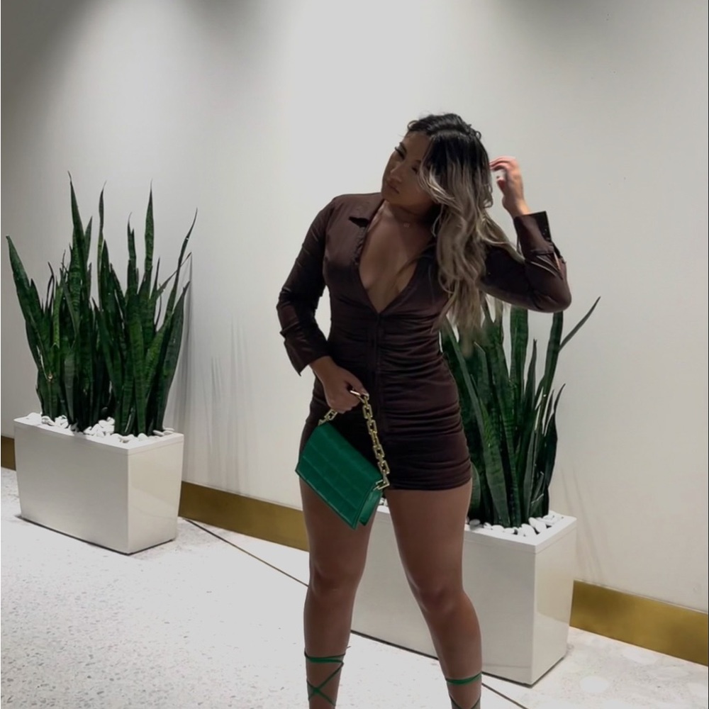 Fashion nova brown dress